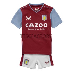 Camisolas de futebol Aston Villa Criança Equipamento Principal 2022/23 Manga Curta